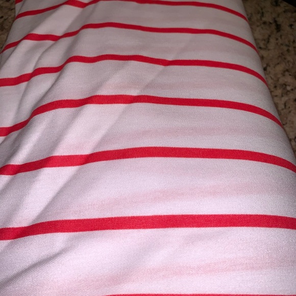 Red and White Striped Jersey Fabric - Picture 7 of 7
